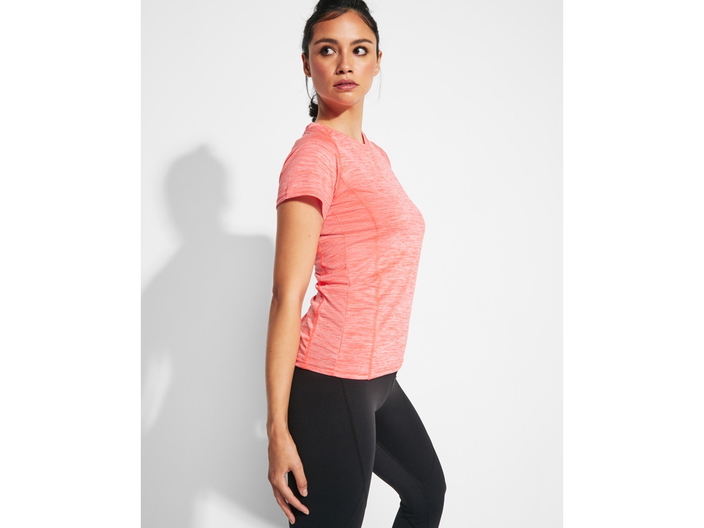 Спортивная футболка женская Austin, меланжевый неоновый коралловый Спортивная футболка женская Austin, меланжевый неоновый коралловый