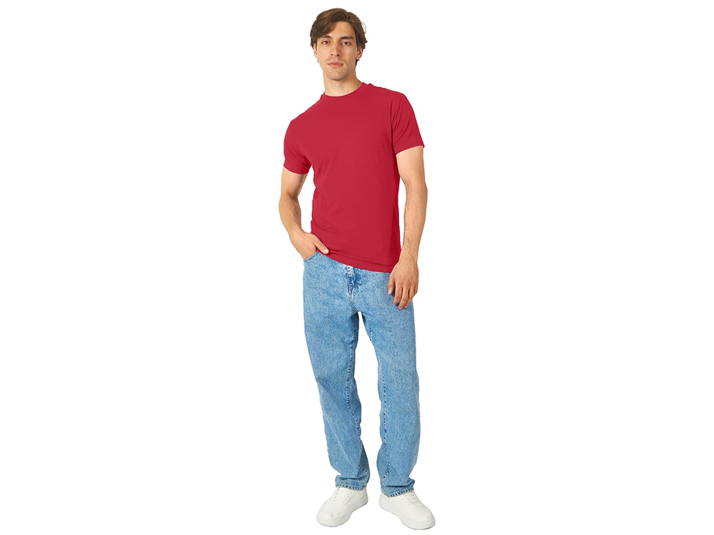 Футболка HD Fit короткий рукав с эластаном_XL, мужская,красный