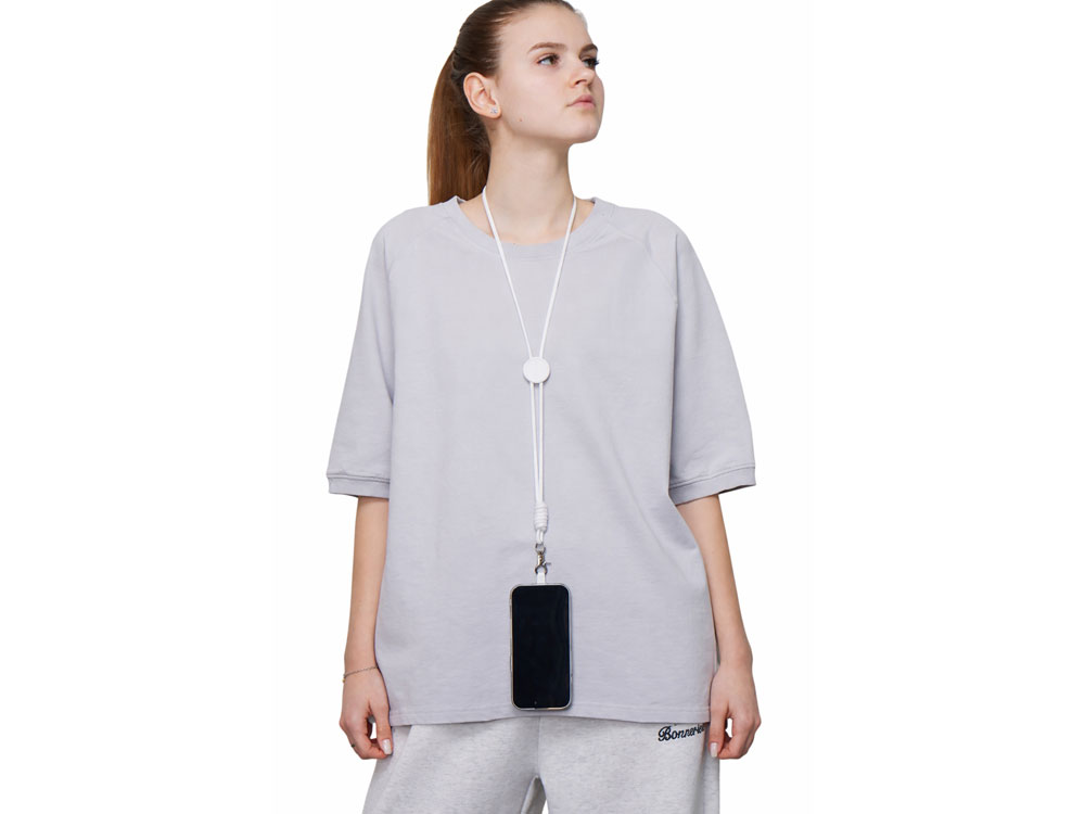 Ремешок на шею для телефона Нэко, белый Ремешок на шею для телефона Нэко, белый