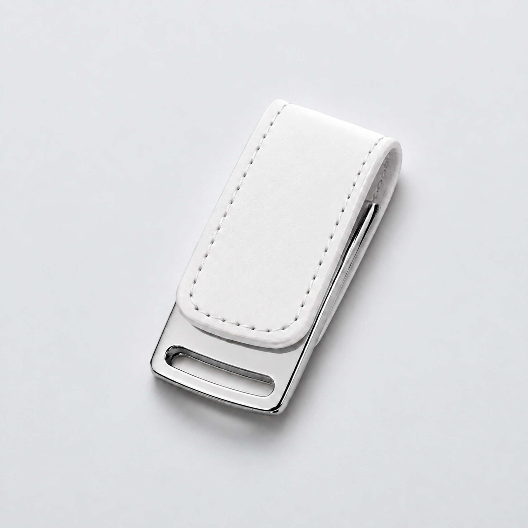 Флеш-карта USB 2.0 16 Gb с магнитным замком Vigo, белый/серебристый