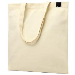 Сумка для покупок IVORY 325 г/м² с PU нашивкой, чёрный