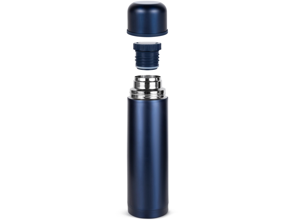 Термос Relaxika 101 (1 литр), темно-синий (без лого)