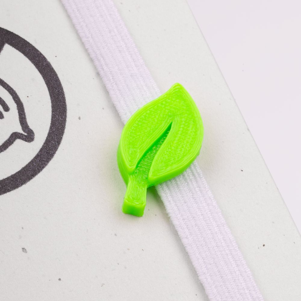 Шильдик на резинку Impreso, 3D-печать на заказ, листик