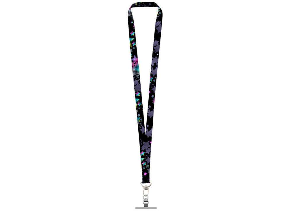 Ланъярд 2,5 см под сублимацию с трендовым карабином и металлическим держателем для телефона