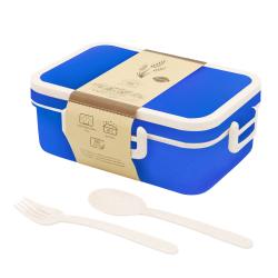 Ланчбокс (контейнер для еды) Inar из пшеничного волокна, синий.
