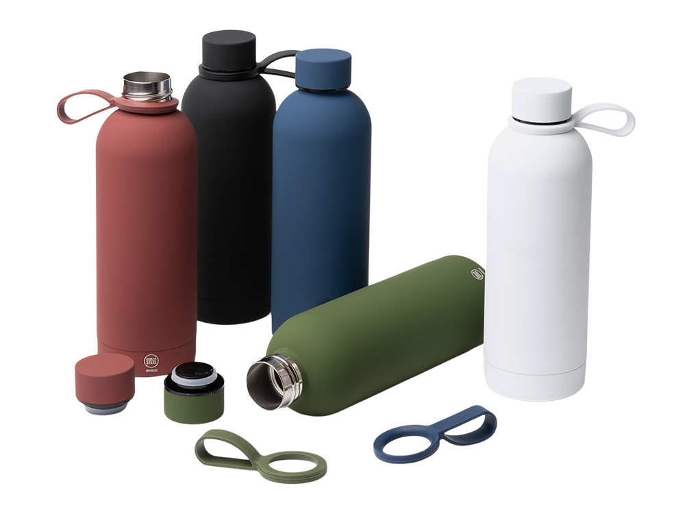 Термобутылка из переработанной нержавеющей стали 500 мл Сивас (SIVAS). черный Термобутылка из переработанной нержавеющей стали 500 мл Сивас (SIVAS). черный