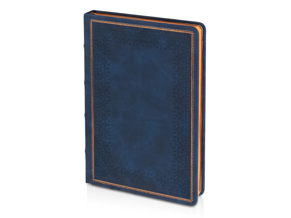 Ежедневник недатированный А5 Royal, синий с бронзовым срезом Ежедневник недатированный А5 Royal, синий с бронзовым срезом