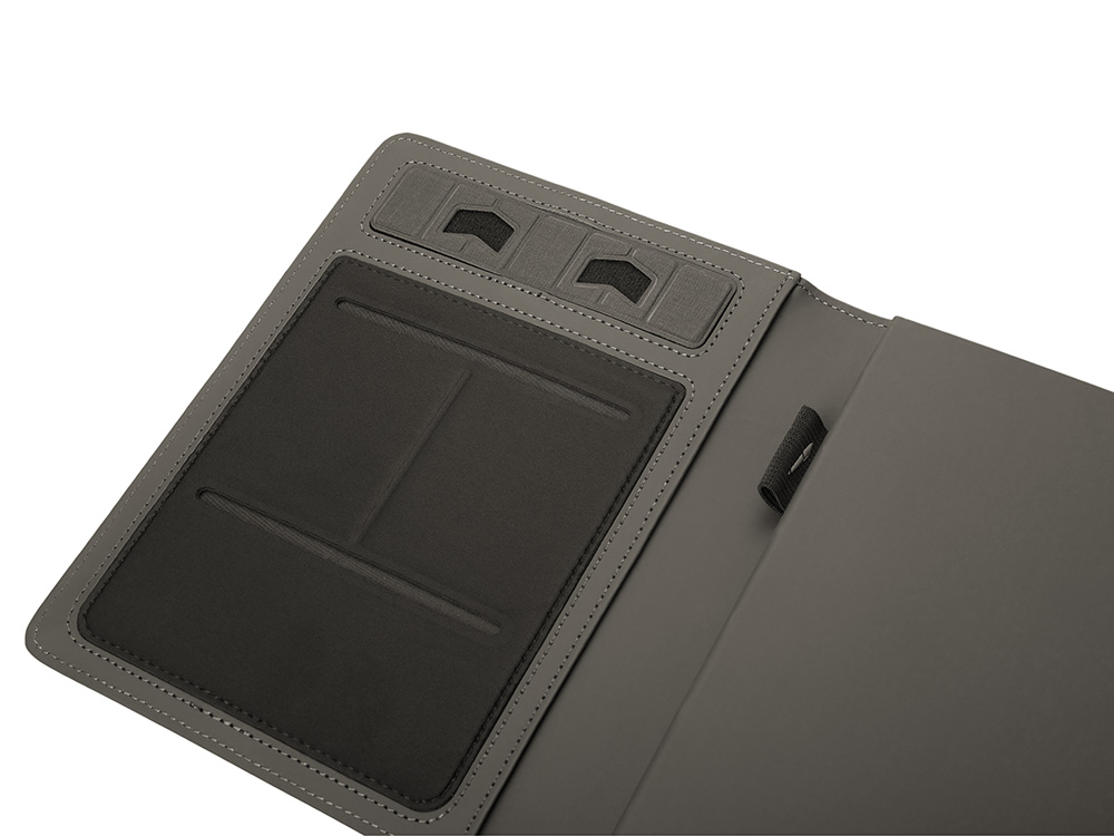 Подарочный набор металлическая ручка и блокнот А5 Twilight  со светящимся логотипом и пауэрбэнком