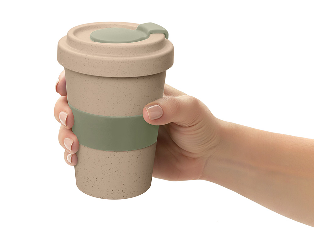 Стакан из пшеничного волокна Flava, olive