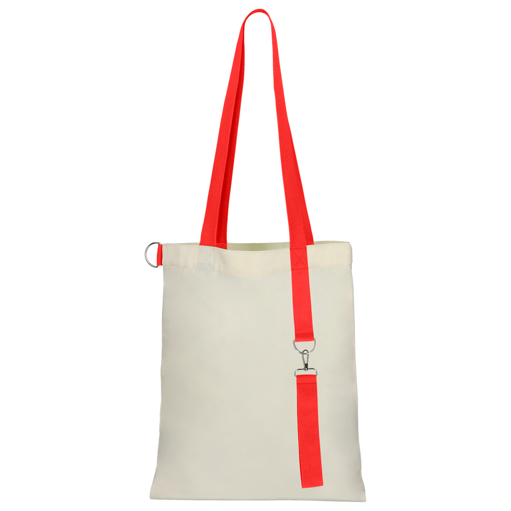 Сумка для покупок White GLOW 325 г/м² с ремувкой, красная/красная Сумка для покупок White GLOW 325 г/м² с ремувкой, красная/красная