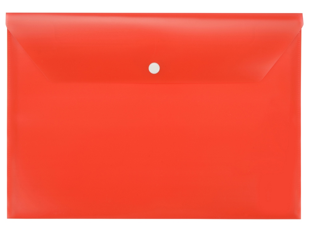 Папка-конверт А4 с кнопкой, красный (Р) Папка-конверт А4 с кнопкой, красный (Р)