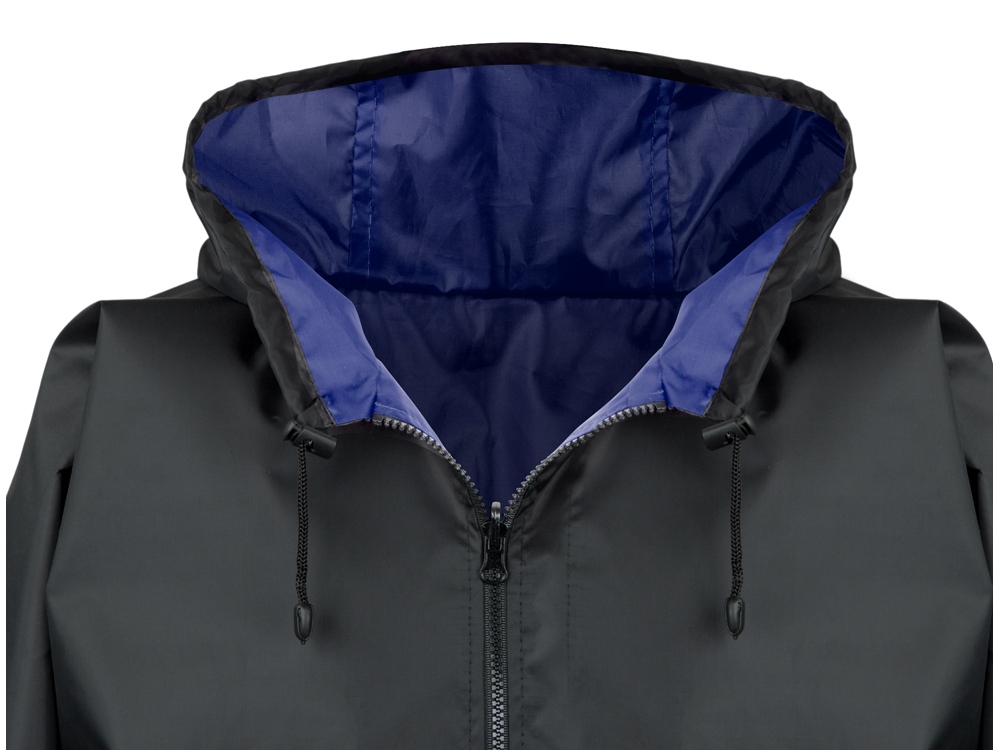 Дождевик Bi-color унисекс, синий классический/черный