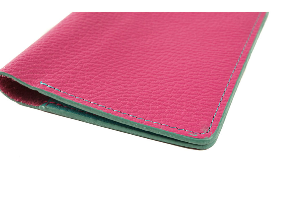 Обложка для паспорта Valerie Concept PSC8, фуксия/бирюзовый Обложка для паспорта Valerie Concept PSC8, фуксия/бирюзовый