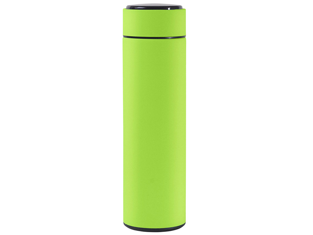 Термос FAMILY MARK LED, soft touch (Светло-зелёный)