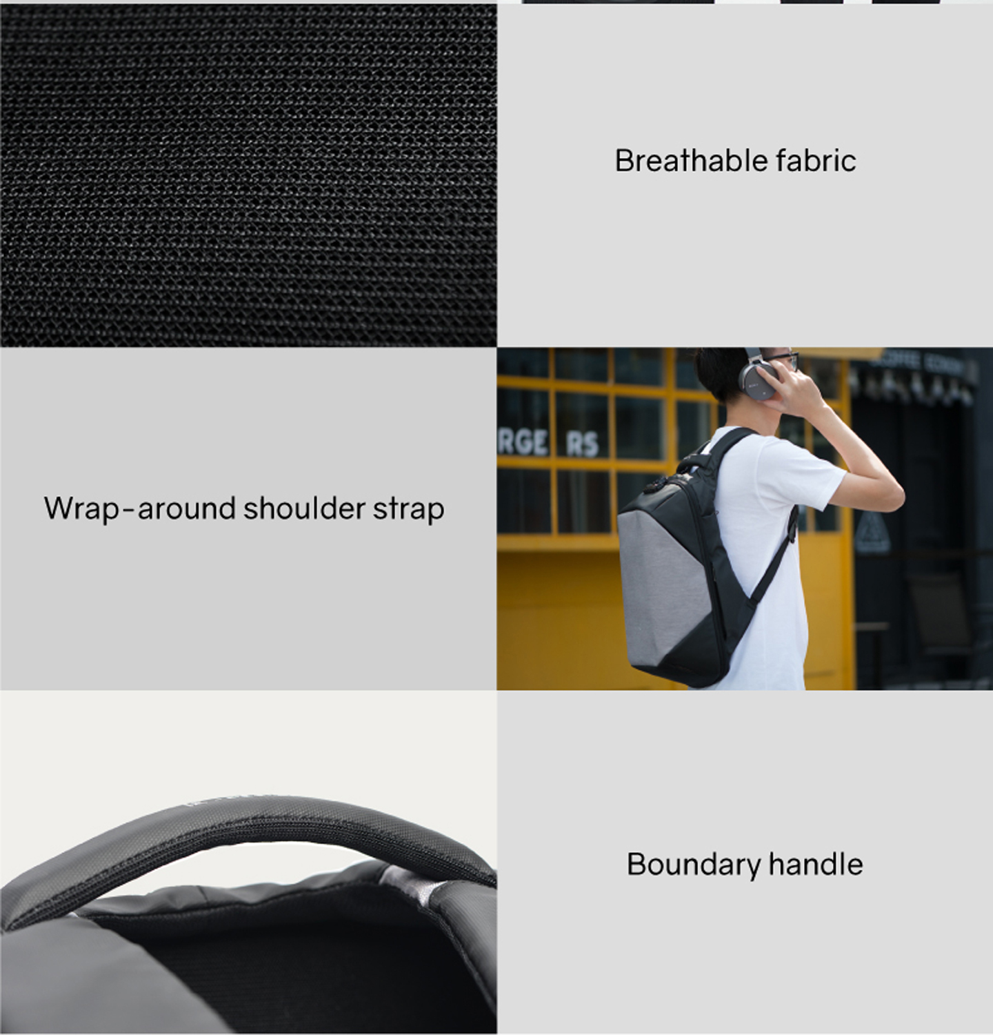 Рюкзак KORIN ClickPack 46х34х16 см, черный/серый