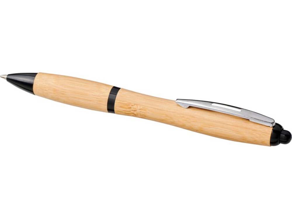 Шариковая ручка Nash из бамбука, натуральный/черный