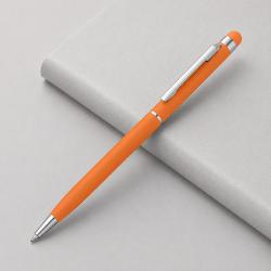 Ручка-стилус шариковая Jucy Soft с покрытием soft touch, оранжевый