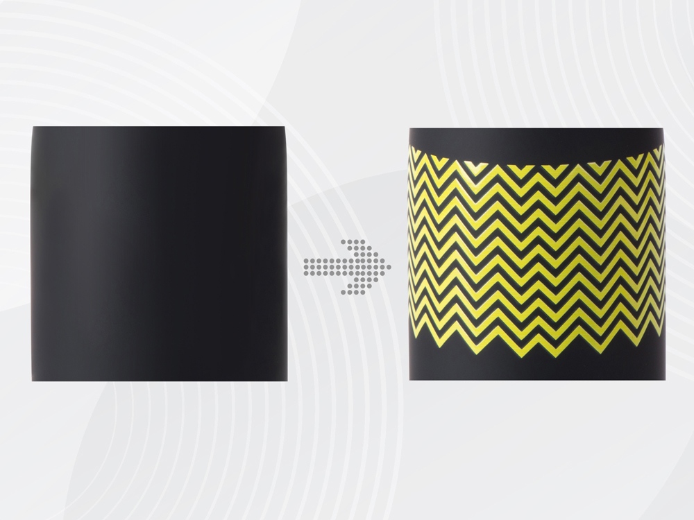 Вакуумная термобутылка Vacuum bottle C1, soft touch, 500 мл, черный, с УФ печатью