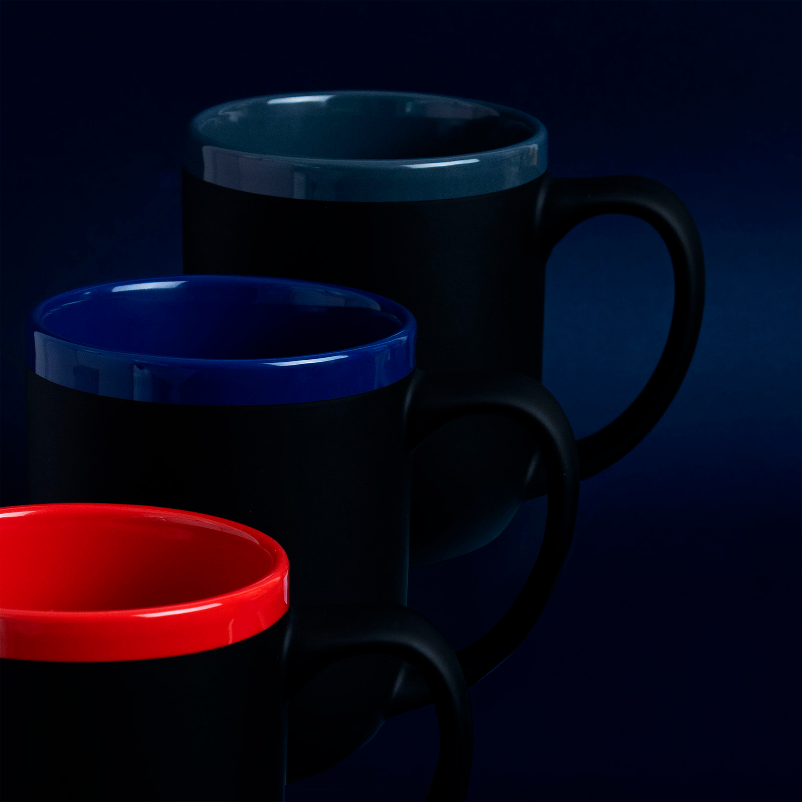 Кружка Barrel, софт-тач, чёрно-серая