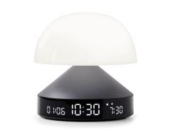Светильник с часами и световым будильником Mina Sunrise, темно-серый