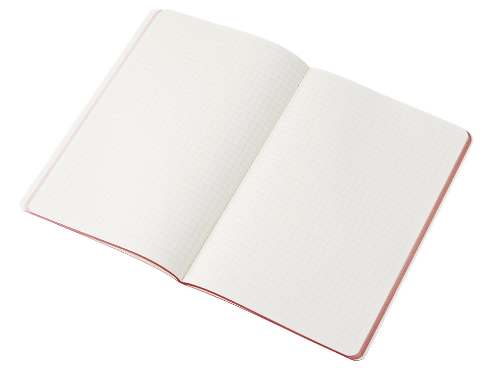 Блокнот Audrey А5 на сшивке в гибкой обложке софт-тач, красный