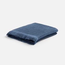 Плед вафельный Elenglect, темно-синий Плед вафельный Elenglect, темно-синий