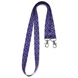 Ланъярд полноцветный Эл с двумя карабинами, 20 мм