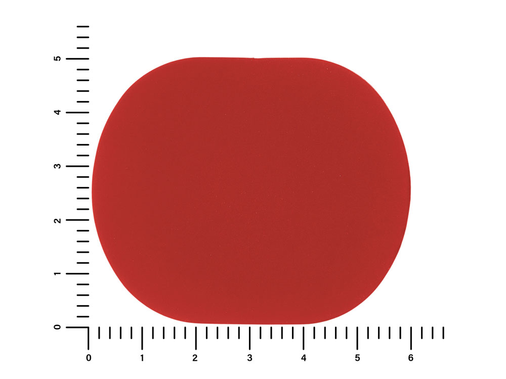 ПАТЧ ОВАЛ soft-touch (красный) 6,0 х 5,0 см