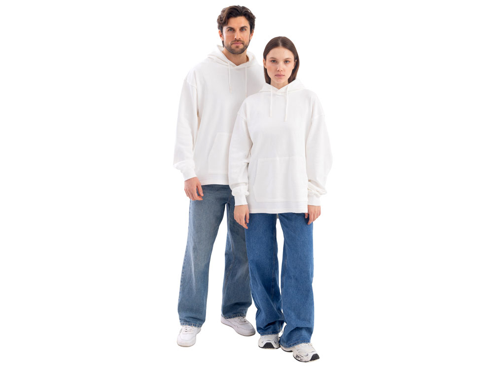 Худи оверсайз Alpha.01 унисекс, молочный