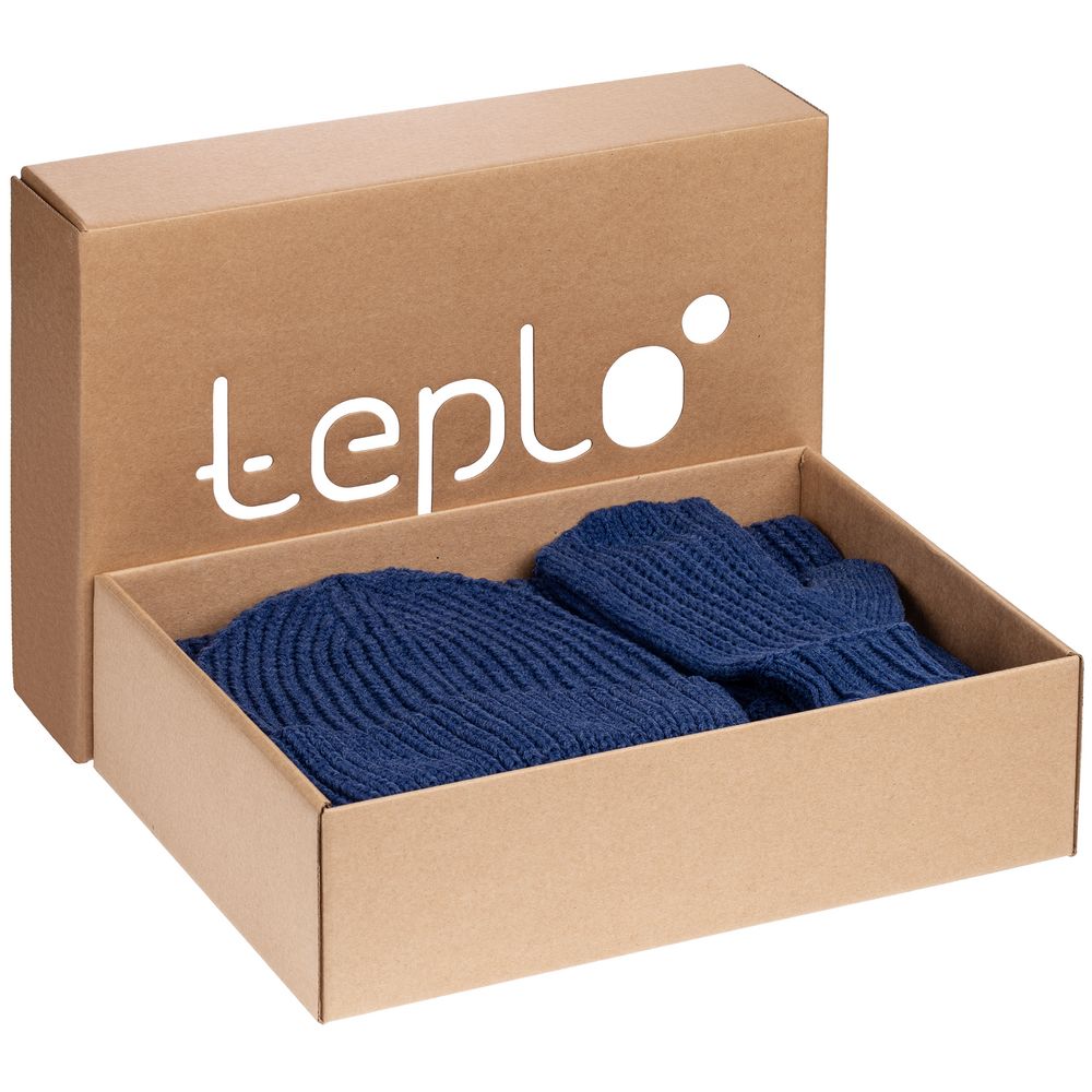 Набор Nordkyn с шарфом, синий меланж Набор Nordkyn с шарфом, синий меланж