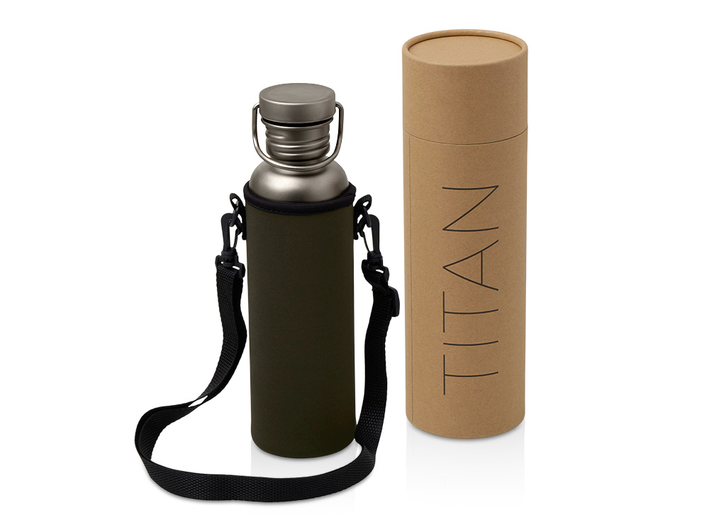 Бутылка для воды из титана Titan, 750ml, темно-серый