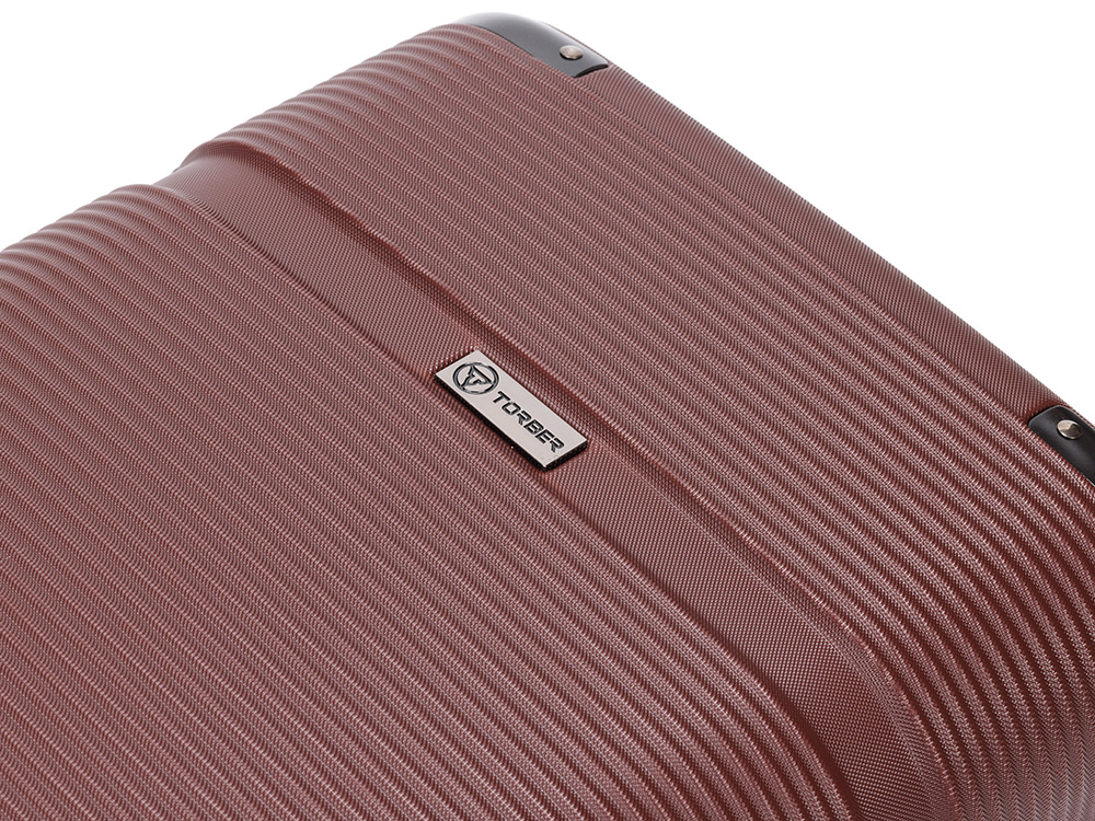 Чемодан TORBER Onego, бордовый, ABS-пластик, 69,5 х 46 х 26 см, 69 л