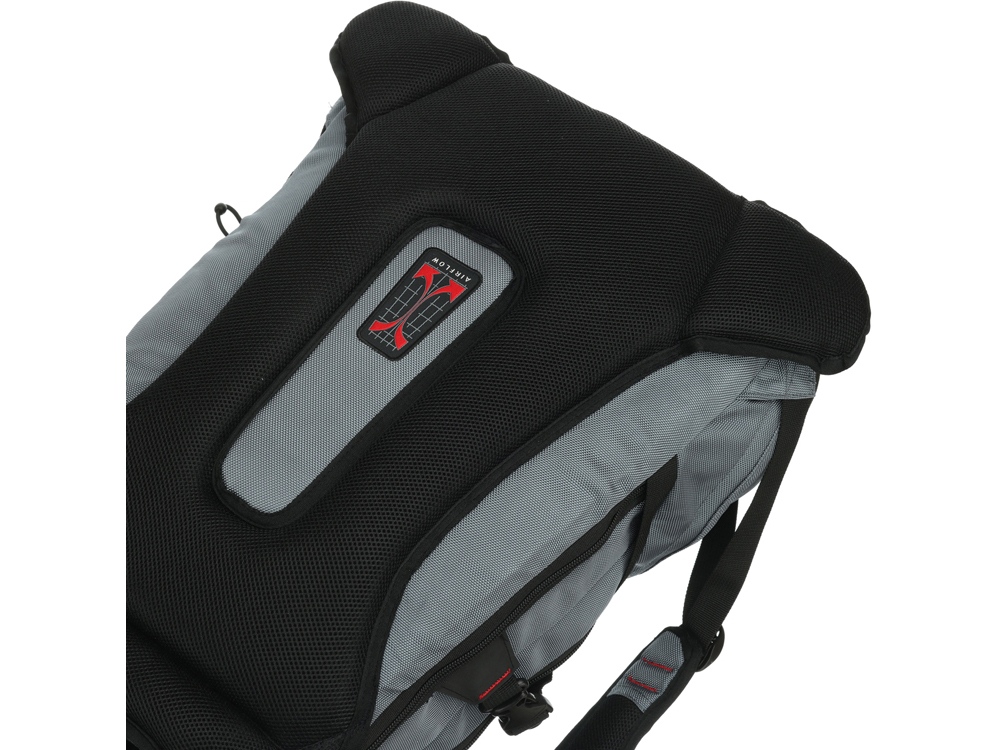 Рюкзак TORBER DRIVE с отделением для ноутбука 15, серый/красный, полиэстер 1680D, 36x17x50 см, 30 л