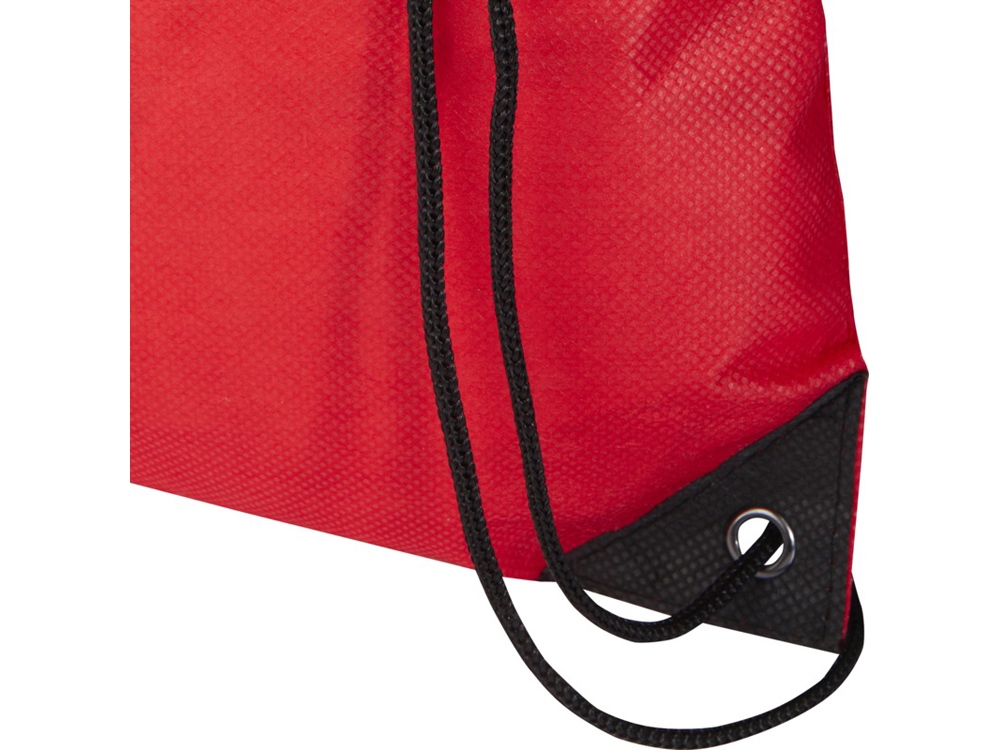 Рюкзак-мешок  на шнурке Evergreen из переработанного нетканого материала, красный