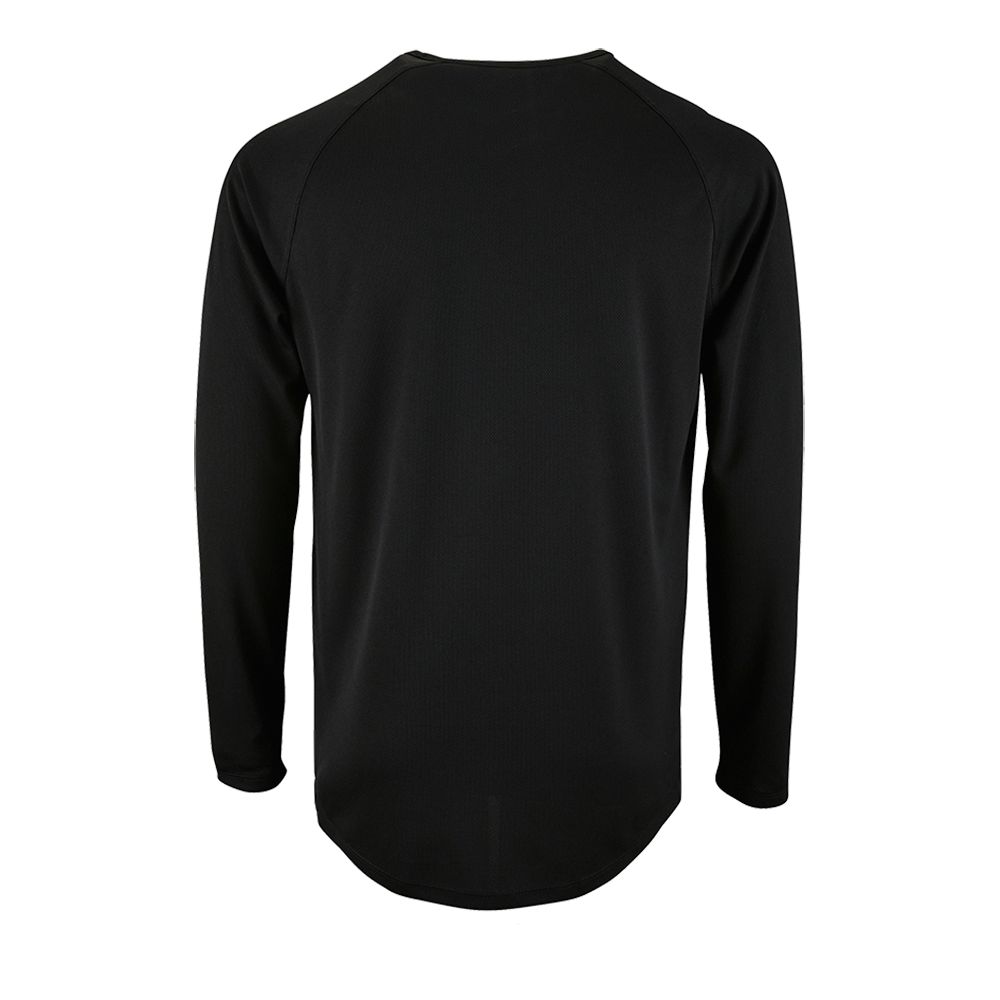 Футболка с длинным рукавом Sporty LSL Men, черная Футболка с длинным рукавом Sporty LSL Men, черная
