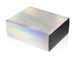 Подарочная коробка с голографическим шубером Aurora, XL, вн. размер 300х235х105 мм.