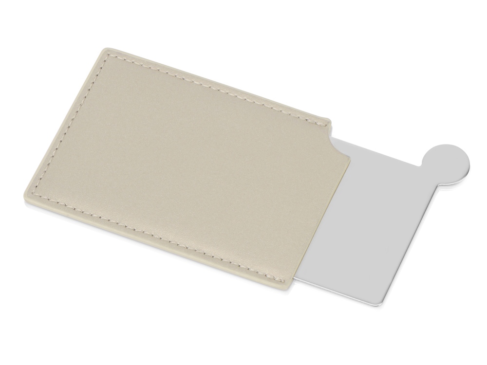 Зеркало в чехле Style, серебристый/бежевый (Р)