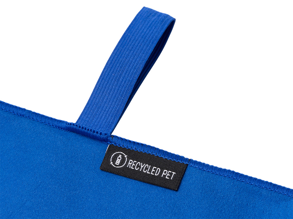 Легкое полотенце Gulpi из микрофибры RPET с ремешком для складывания, 70*120 см, королевский синий Легкое полотенце Gulpi из микрофибры RPET с ремешком для складывания, 70*120 см, королевский синий