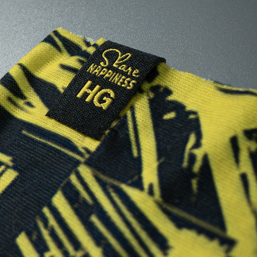 Образец снуд с  сублимационной печатью и жаккардовым логотипом CUSTOM MERCH, 100% полиэстер, 32*25 см