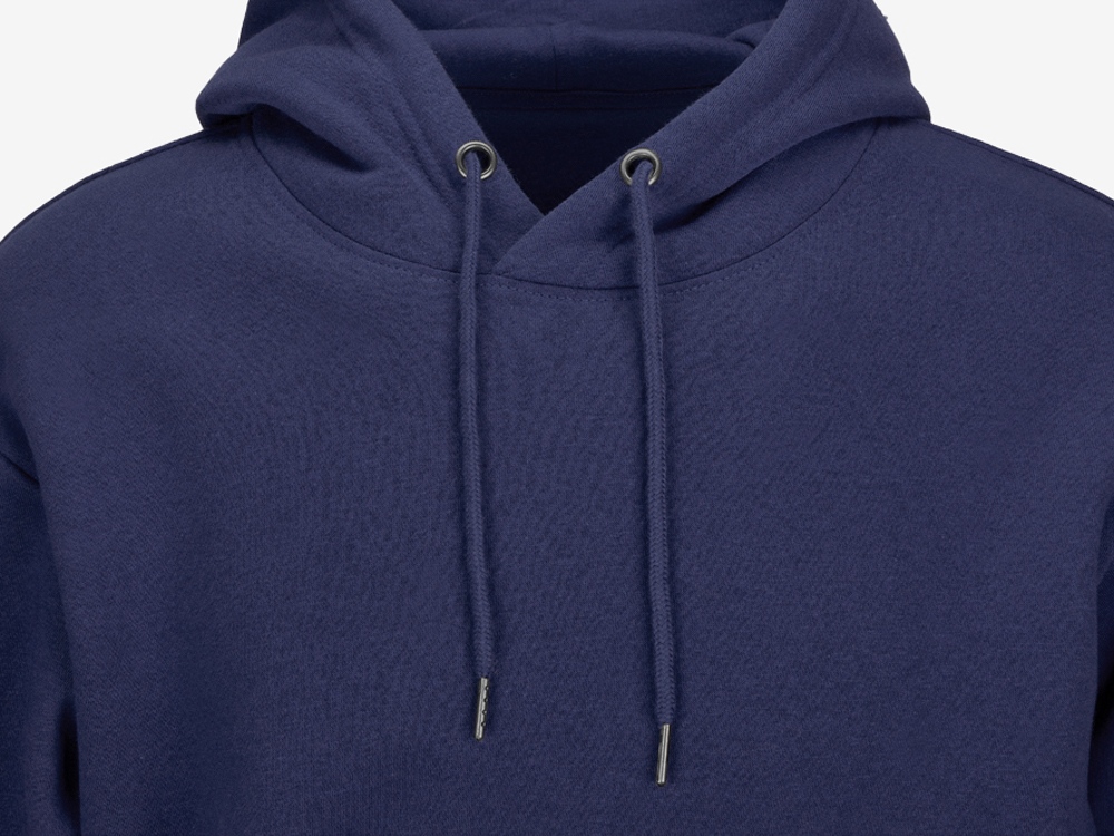 Толстовка с капюшоном оверсайз Lisbon унисекс, темно-синий