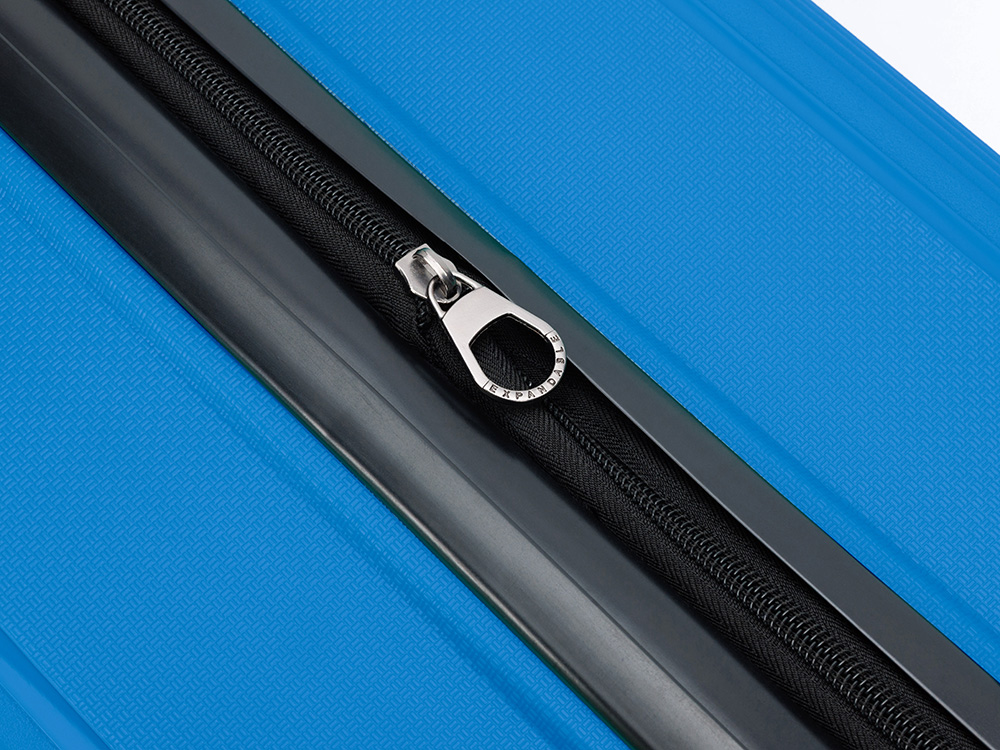Чемодан TORBER В Отпуск, ярко-синий, полипропилен, 55 х 36 х 21,5 см, 37 л