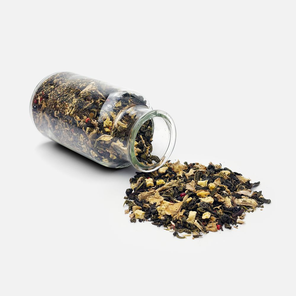 Чай «Сокочай», зеленый с соком имбиря, яблоком, гвоздикой и розовым перцем