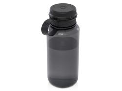 Спортивная бутылка Ryder из переработанного ПЭТ-пластика объемом 900 мл с многофункциональной крышкой, сертифицированная RCS - сплошной черный