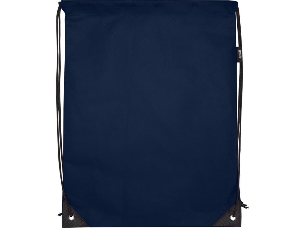 Рюкзак-мешок  на шнурке Evergreen из переработанного нетканого материала, синий navy