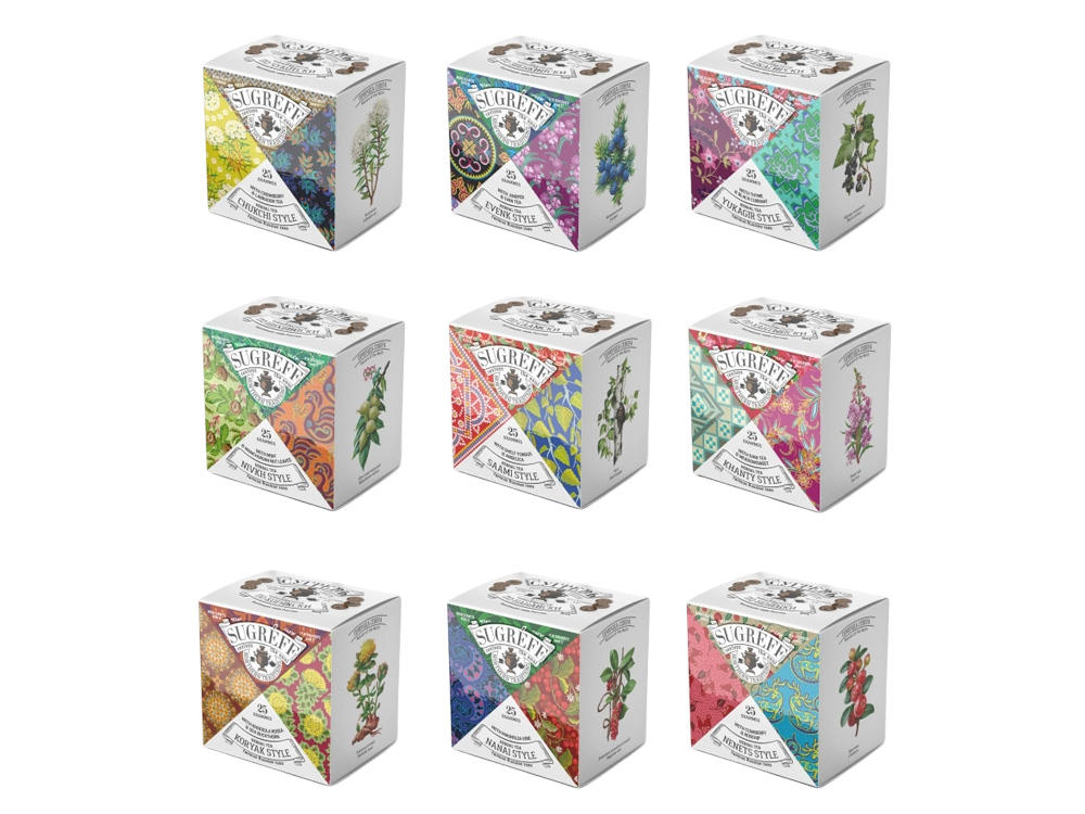 Подарочный набор c чаем Сокровища Севера в деревянной шкатулке без лого