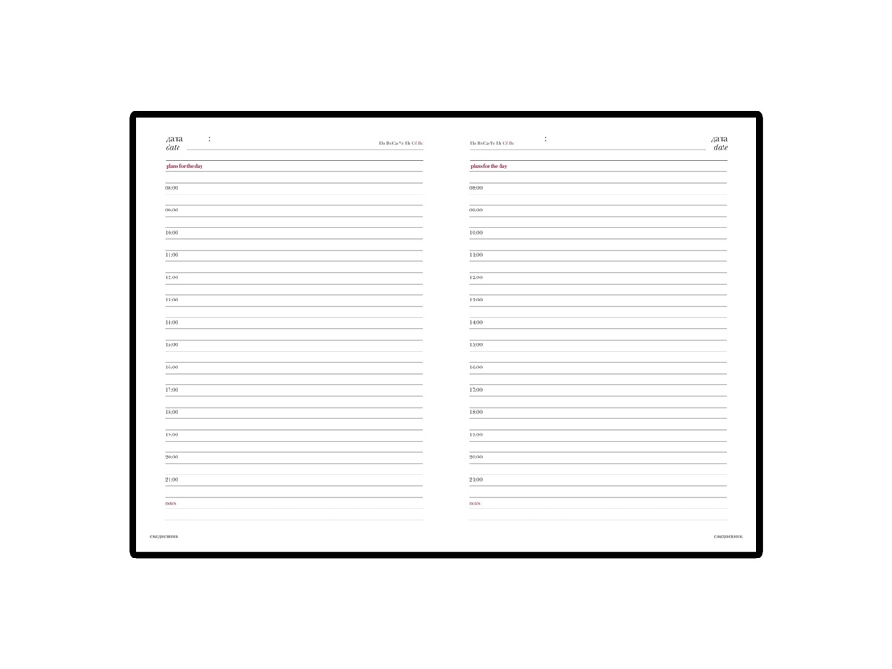 Ежедневник недатированный А6+ Velvet, зеленый флуор