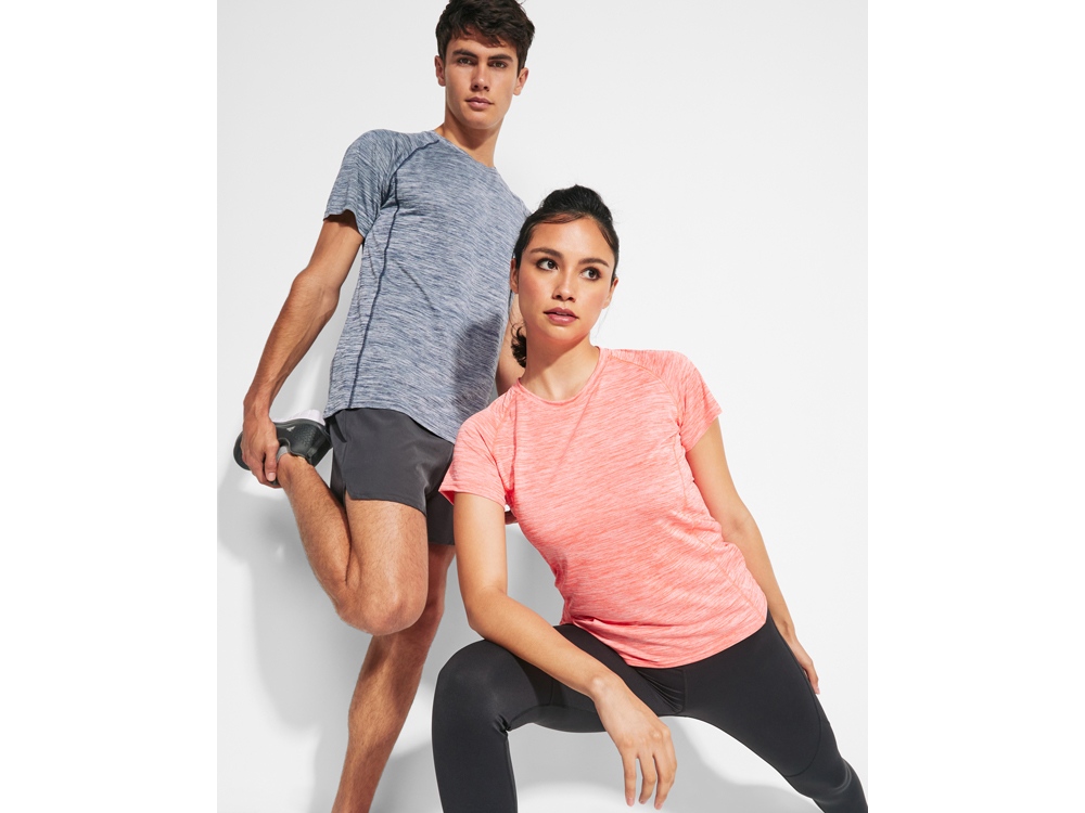 Спортивная футболка женская Austin, меланжевый неоновый коралловый Спортивная футболка женская Austin, меланжевый неоновый коралловый