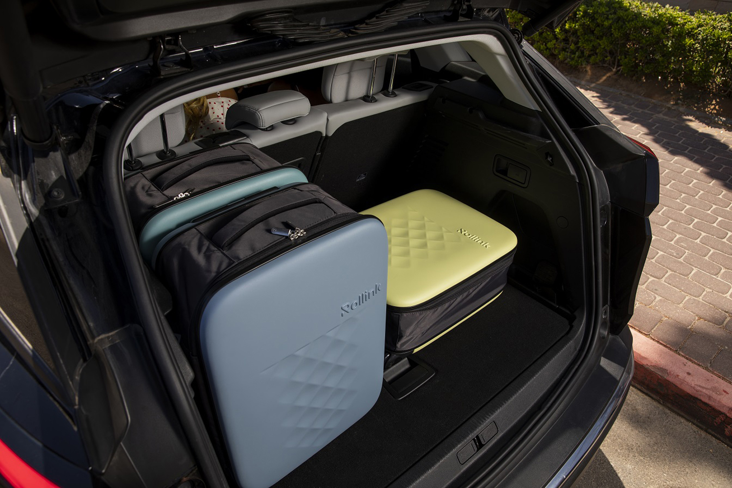 Чемодан складной Rollink Vega II 55x40x20 см, 2 колеса, бирюзовый