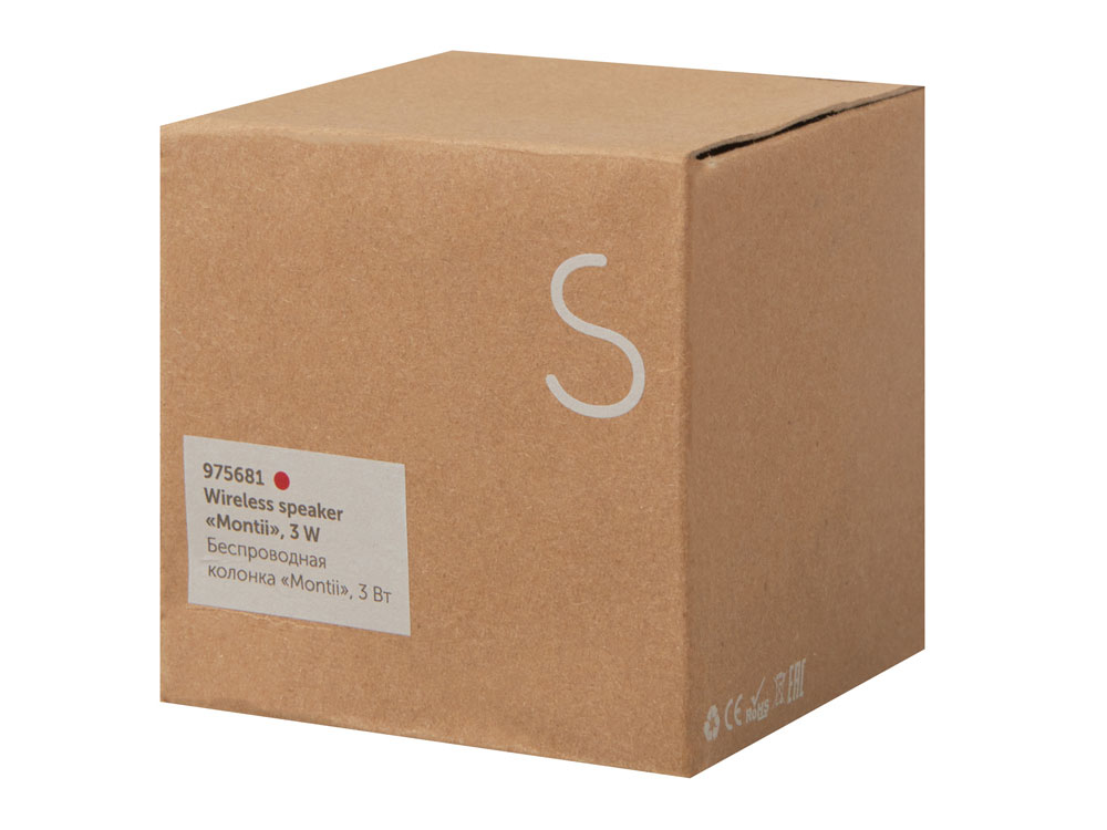 Беспроводная колонка Montii, 3 Вт, красный Беспроводная колонка Montii, 3 Вт, красный