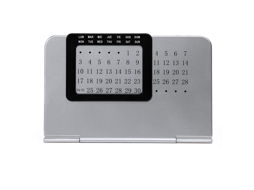 Настольный вечный календарь FENIX, серебристый Настольный вечный календарь FENIX, серебристый